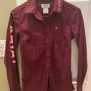 Ariat Deep Red Fitted Shirt